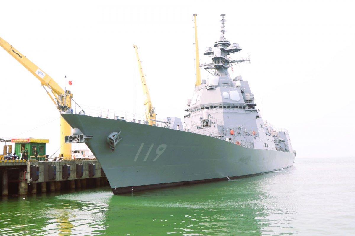 Tàu hộ vệ Asahi của Lực lượng Tự vệ trên biển Nhật Bản thăm Đà Nẵng